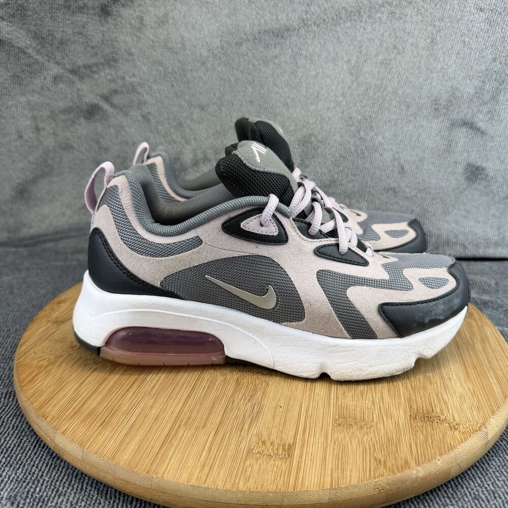 Nike Air Max 200 Shoes Boys Size 5Y Gray Pink Mesh Sneakers AT5627-008